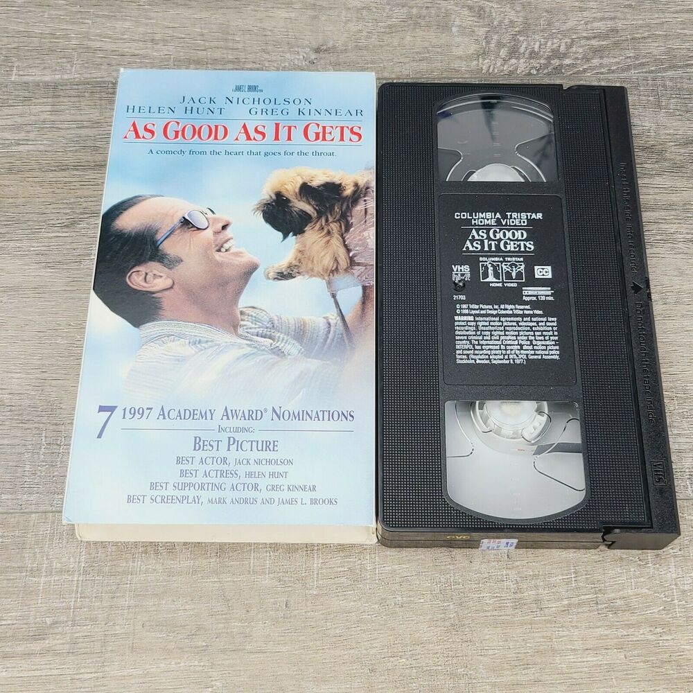 As Good as It Gets (VHS, 1998) Jack Nicholson Helen Hunt